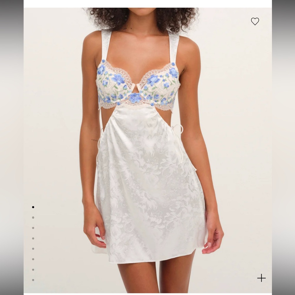 New For Love & Lemons Festival Rose Slip Dress